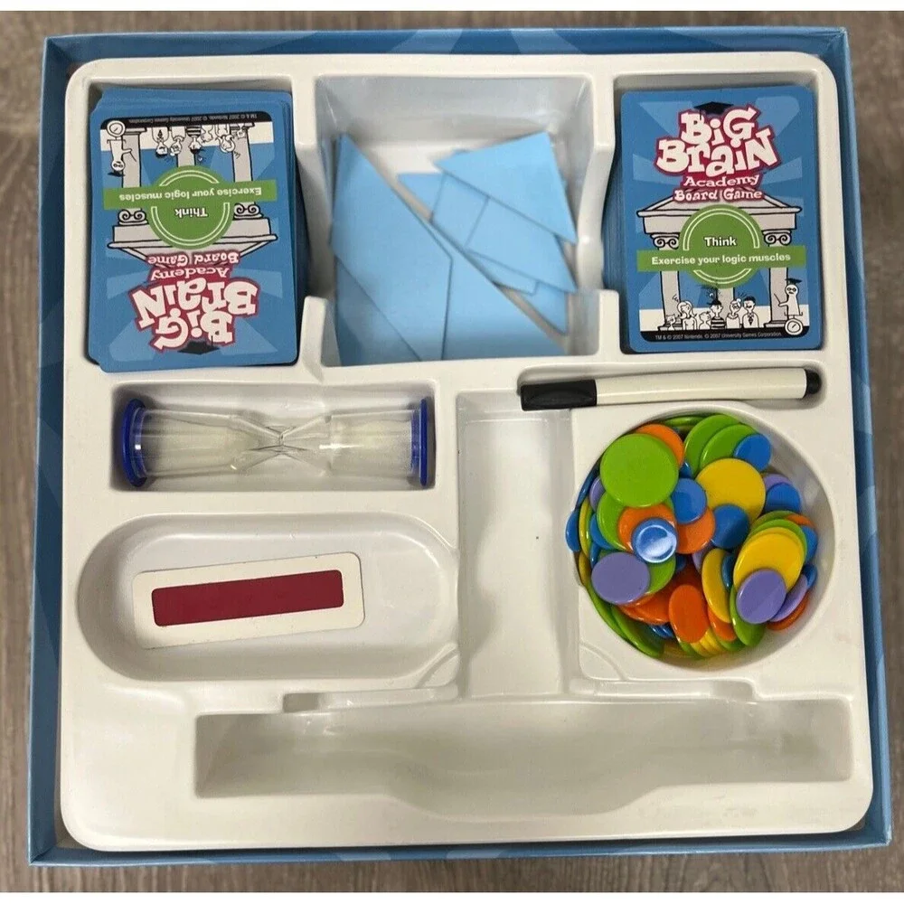 Big Brain Academy Board Game Family Teams Educational Math Analyze Memory Puzzle